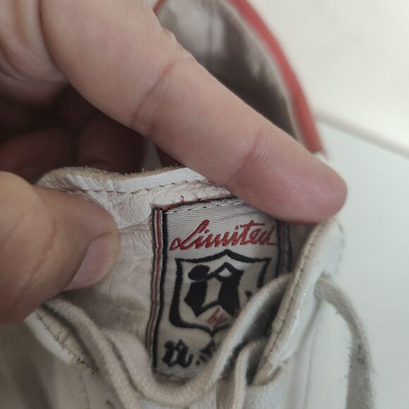 ASH CULT Leather Platform Sneakers White & Orange Sz 37 (US 6.5/7) - Picture 10 of 12